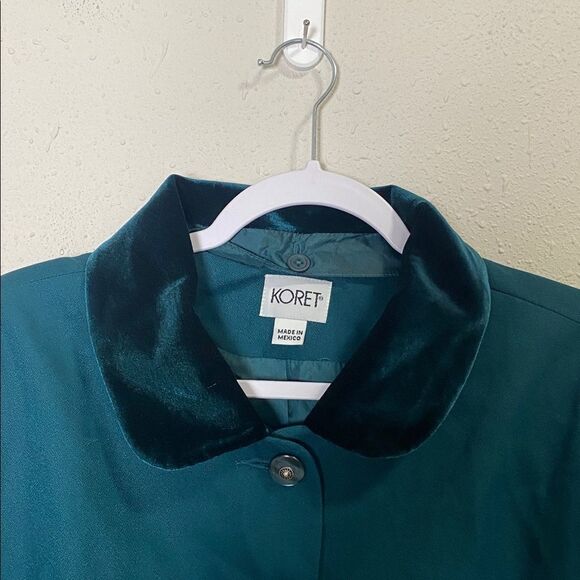 Vintage Koret Washable Wool Jacket Detachable Faux Fur Collare Women's Size 22W - Picture 2 of 10